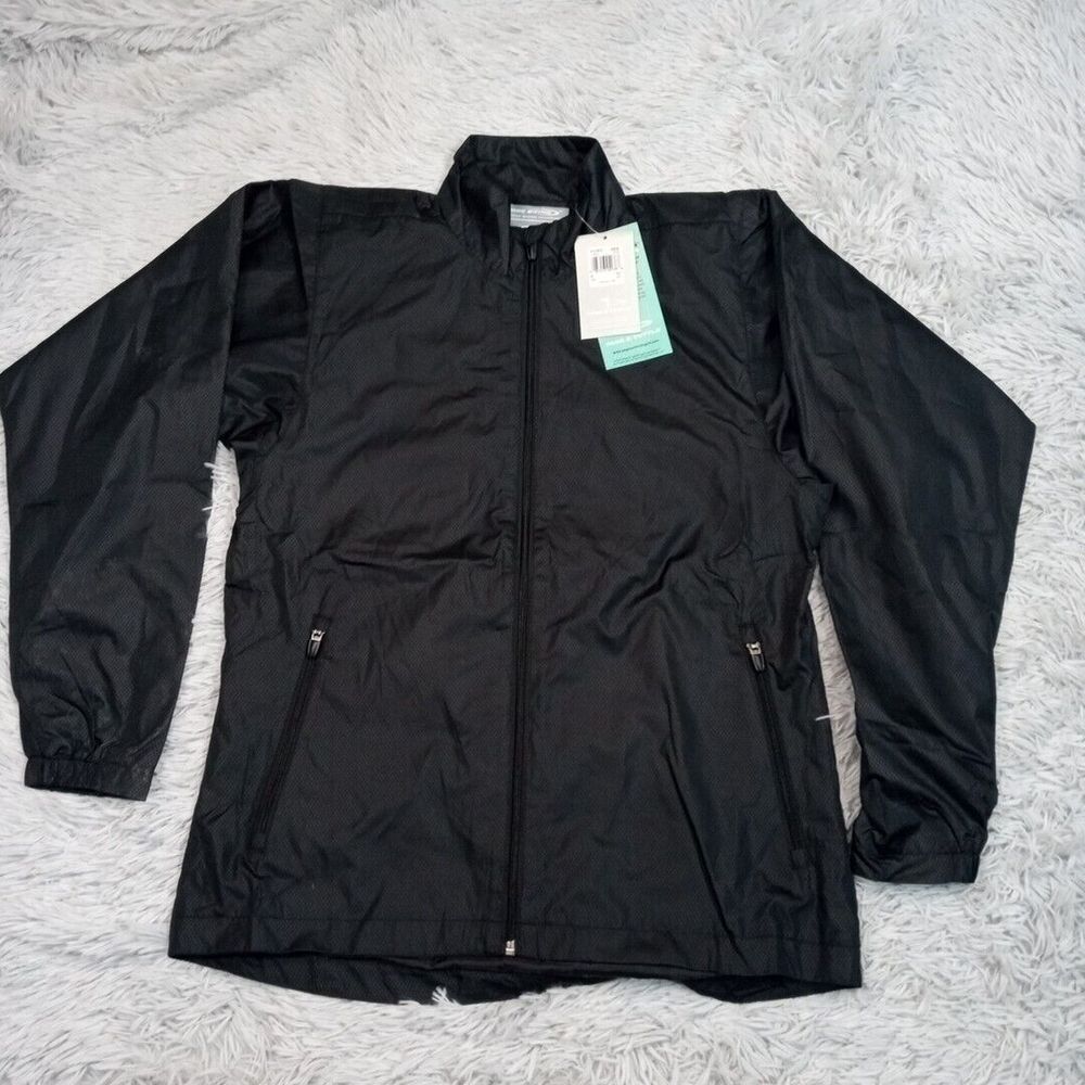 Page & Tuttle Jacket Womens S Black Free Swing Windbreaker Waterproof Pocket New